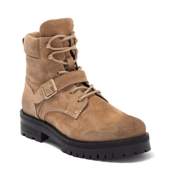 All‎ Saints Paulina Suede Leather Buckle Moto Boot, Size 11, Brown/Tan, NWT - Picture 14 of 16